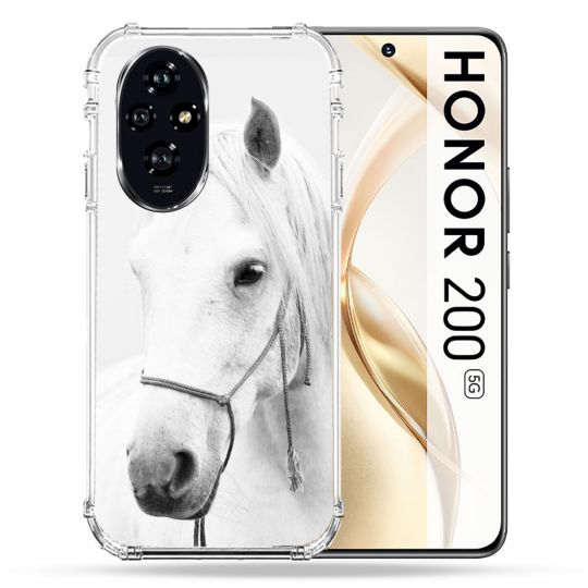 Coque Renforcée Pour Honor 200 5G Animal Cheval Cristal