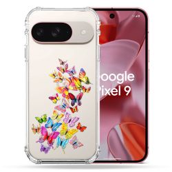 Coque Transparente Pour Google Pixel 9 Papillon Multicolore