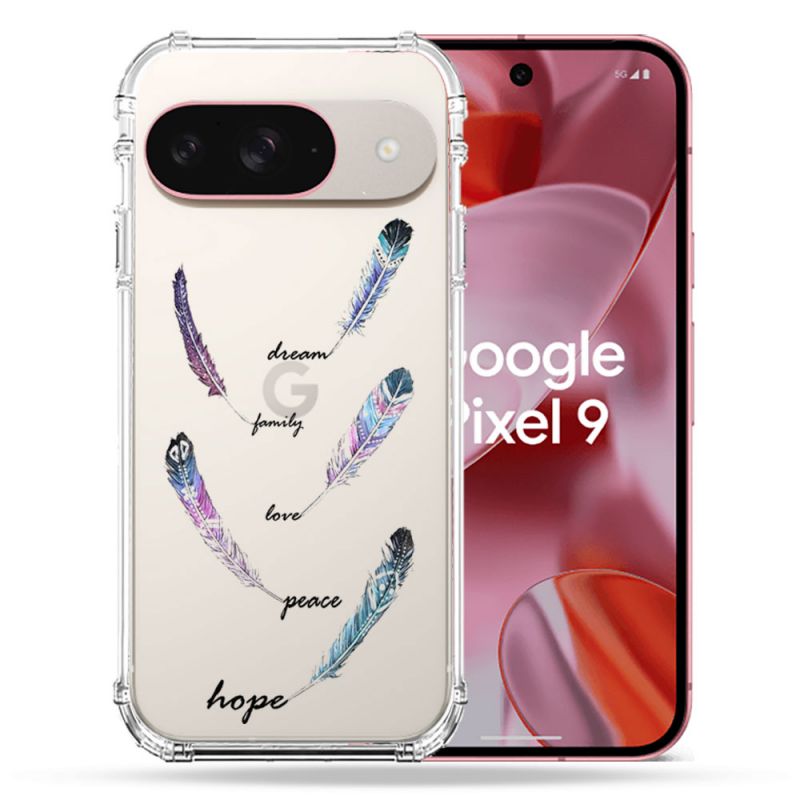 Coque Transparente Pour Google Pixel 9 Plume Couleur