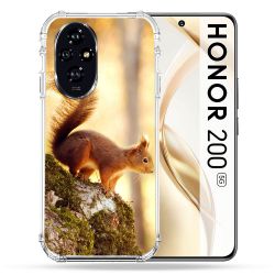 Coque Renforcée Pour Honor 200 5G Animal Ecureuil Bois
