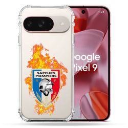 Coque Transparente Pour Google Pixel 9 Pompier Feu