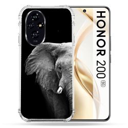 Coque Renforcée Pour Honor 200 5G Animal Elephant Noir