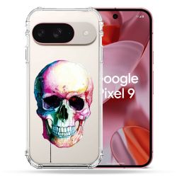 Coque Transparente Pour Google Pixel 9 Skull Head Crane Colore