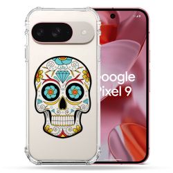 Coque Transparente Pour Google Pixel 9 Tete Mort Color
