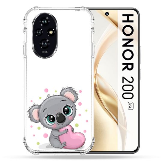 Coque Renforcée Pour Honor 200 5G Animal Koala Cœur