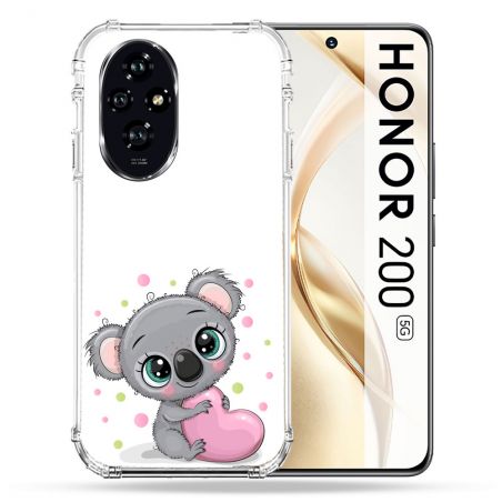 Coque Renforcée Pour Honor 200 5G Animal Koala Cœur