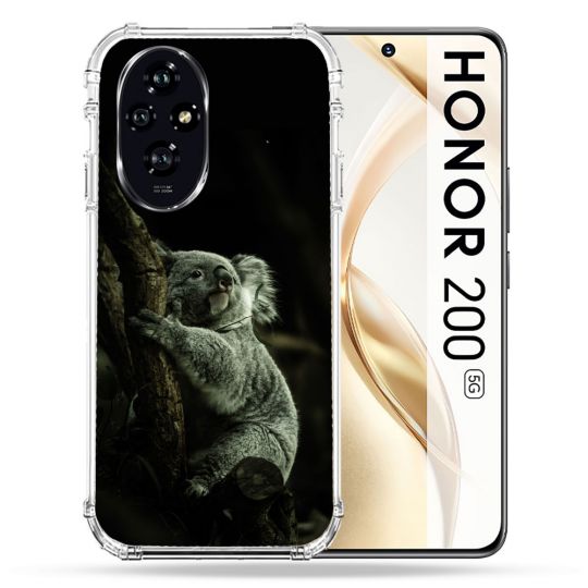 Coque Renforcée Pour Honor 200 5G Animal Koala Noir
