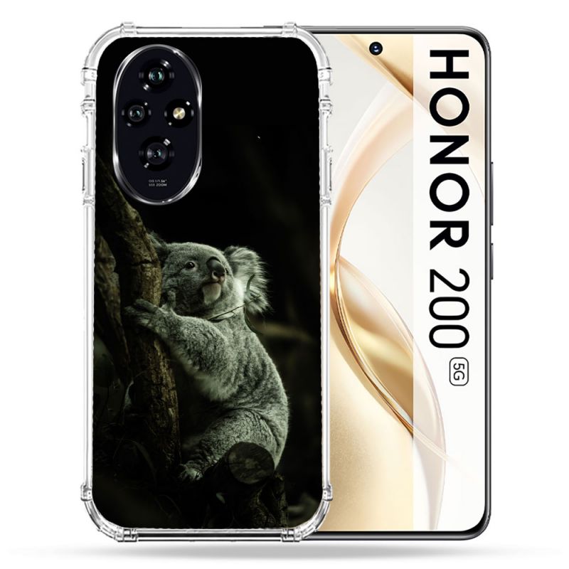 Coque Renforcée Pour Honor 200 5G Animal Koala Noir