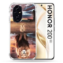 Coque Renforcée Pour Honor 200 5G Animal Lion Reflet