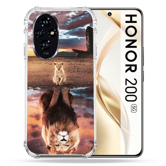 Coque Renforcée Pour Honor 200 5G Animal Lion Reflet