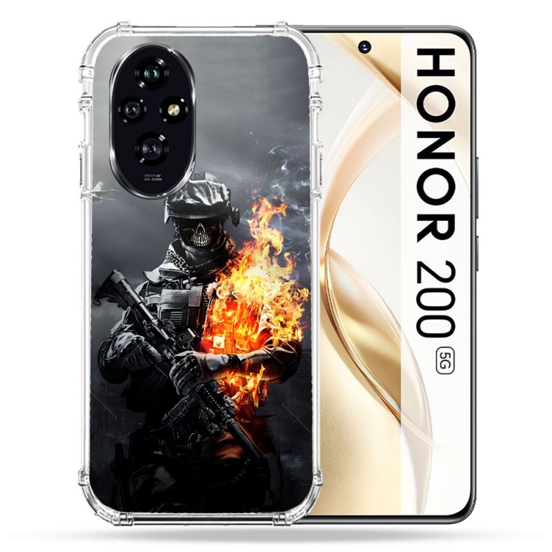 Coque Renforcée Pour Honor 200 5G Call Of Duty Squelette