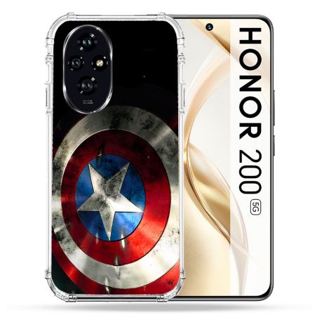 Coque Renforcée Pour Honor 200 5G Captain America Bouclier