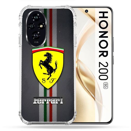 Coque Renforcée Pour Honor 200 5G Ferrari Carbone