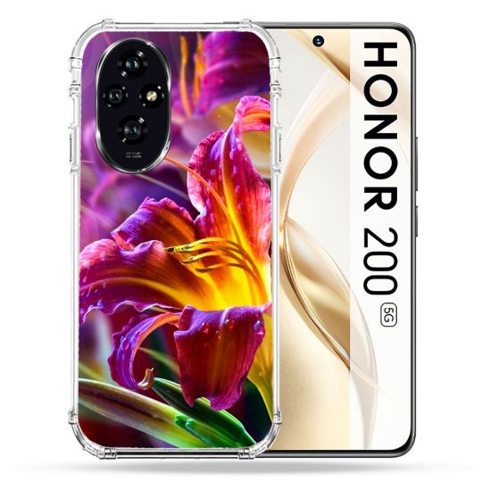 Coque Renforcée Pour Honor 200 5G Fleur Lys Color