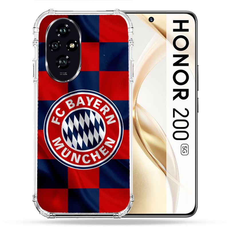 Coque Renforcée Pour Honor 200 5G Foot Bayern Munich Carreaux