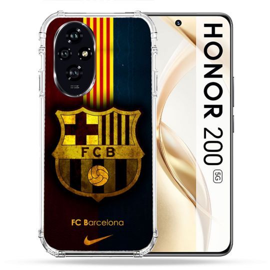 Coque Renforcée Pour Honor 200 5G Foot FC Barcelone Vintage