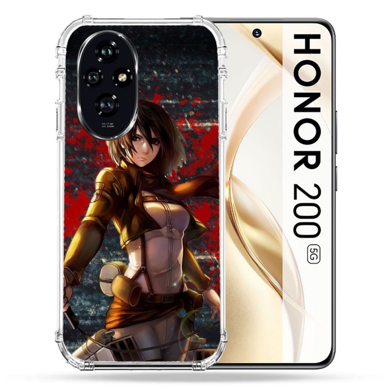 Coque Renforcée Pour Honor 200 5G Manga Attaque Titans Mikasa