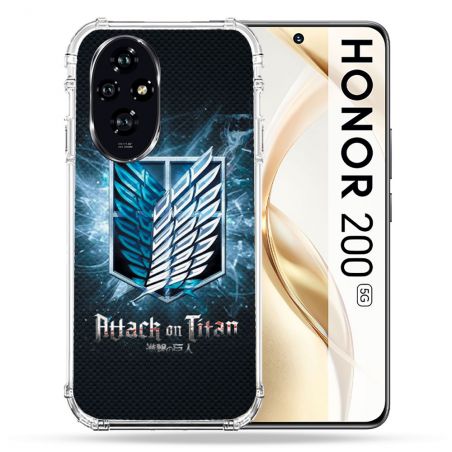 Coque Renforcée Pour Honor 200 5G Manga Attaque Titans Noir
