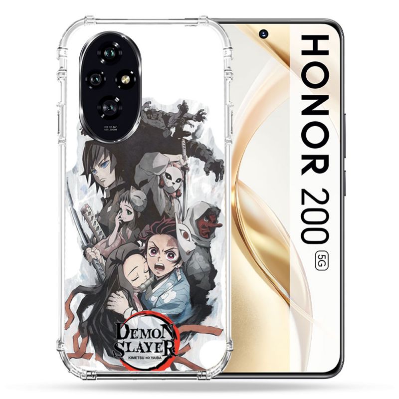 Coque Renforcée Pour Honor 200 5G Manga Demon Slayer Blanc