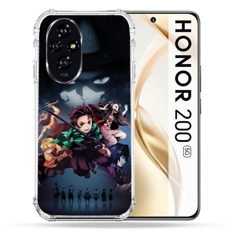 Coque Renforcée Pour Honor 200 5G Manga Demon Slayer Noir