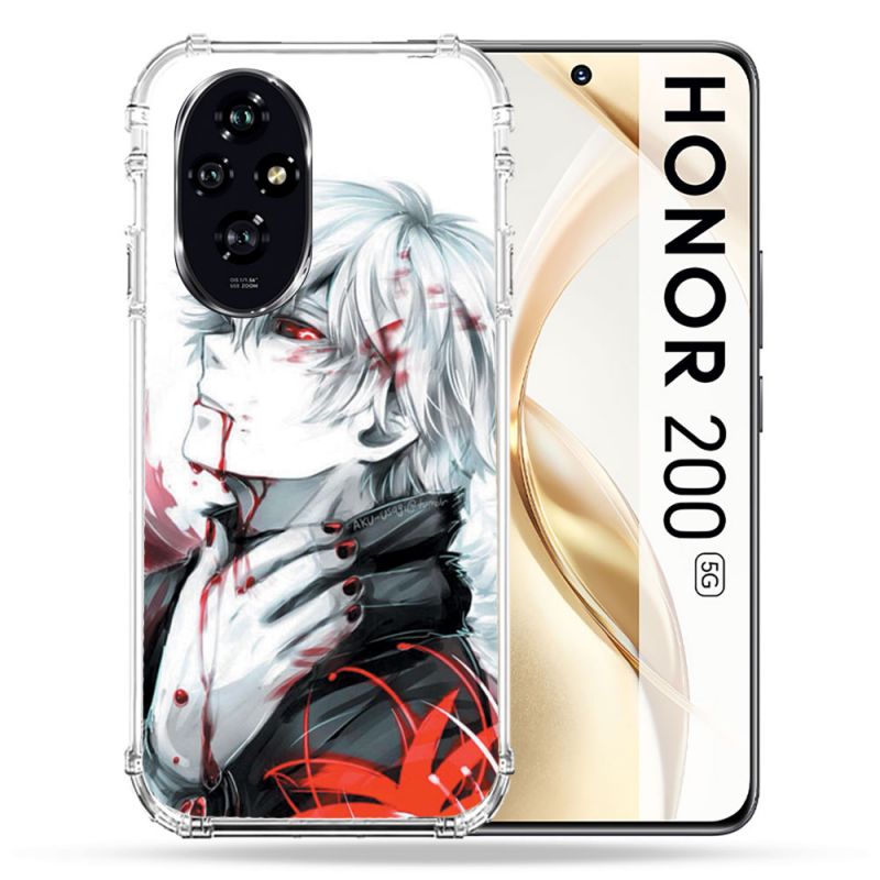 Coque Renforcée Pour Honor 200 5G Manga Tokyo Ghoul Kaneki Blanc