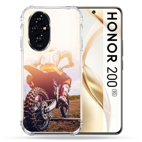 Coque Renforcée Pour Honor 200 5G Moto Cross Soleil