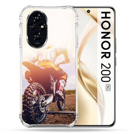 Coque Renforcée Pour Honor 200 5G Moto Cross Soleil
