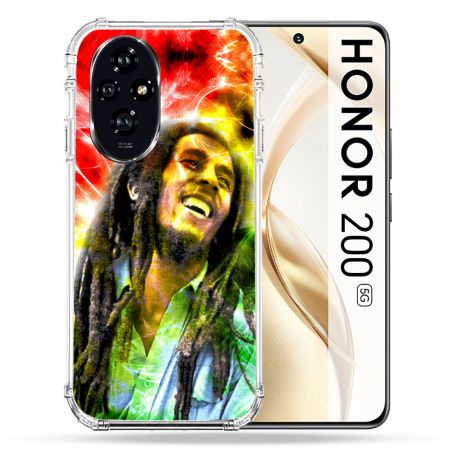 Coque Renforcée Pour Honor 200 5G Musique Bob Marley Color
