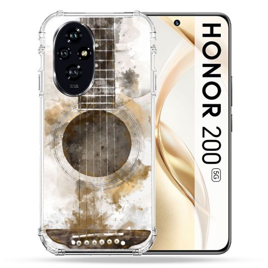 Coque Renforcée Pour Honor 200 5G Musique Guitare Tag