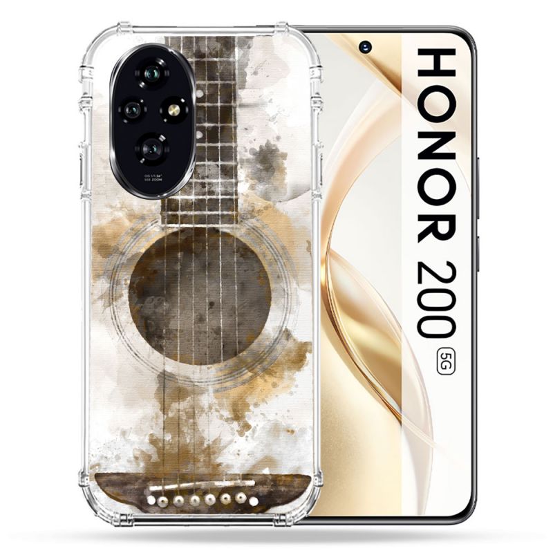 Coque Renforcée Pour Honor 200 5G Musique Guitare Tag
