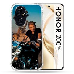 Coque Renforcée Pour Honor 200 5G Musique Johnny Hallyday Moto