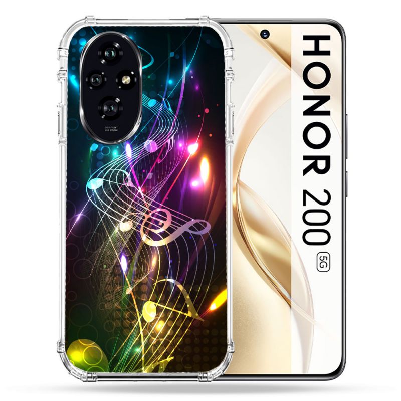 Coque Renforcée Pour Honor 200 5G Musique Partition Multicolore