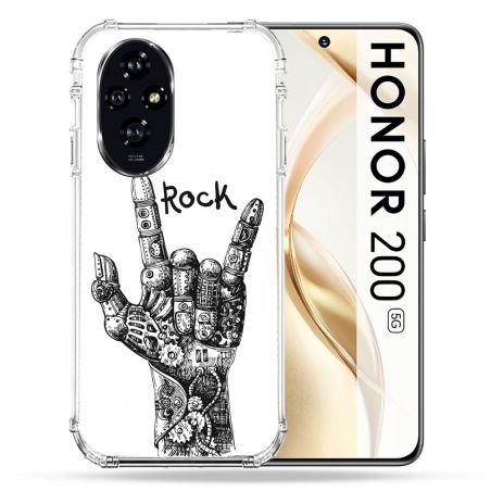 Coque Renforcée Pour Honor 200 5G Musique Rock Main