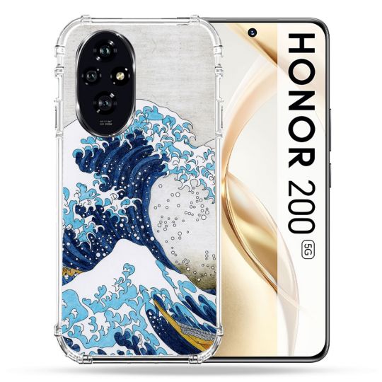 Coque Renforcée Pour Honor 200 5G Peinture La Grande Vague