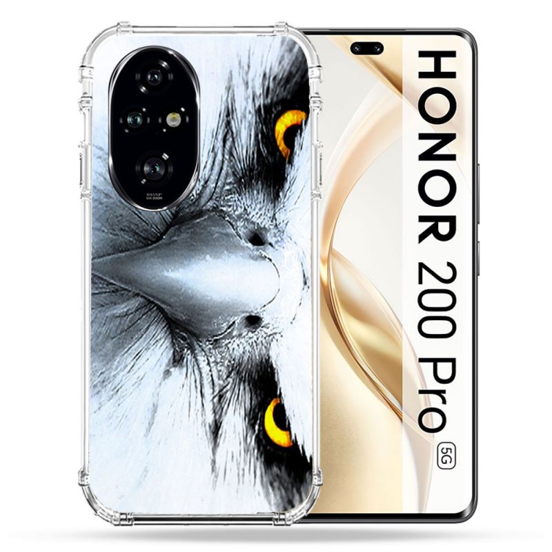 Coque Renforcée Pour Honor 200 Pro 5G Animal Aigle Royal Blanc