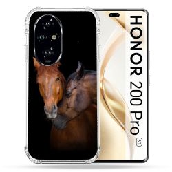 Coque Renforcée Pour Honor 200 Pro 5G Animal Cheval Marron