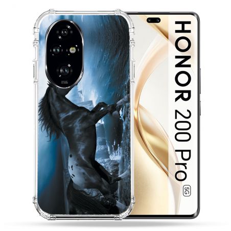 Coque Renforcée Pour Honor 200 Pro 5G Animal Cheval Noir