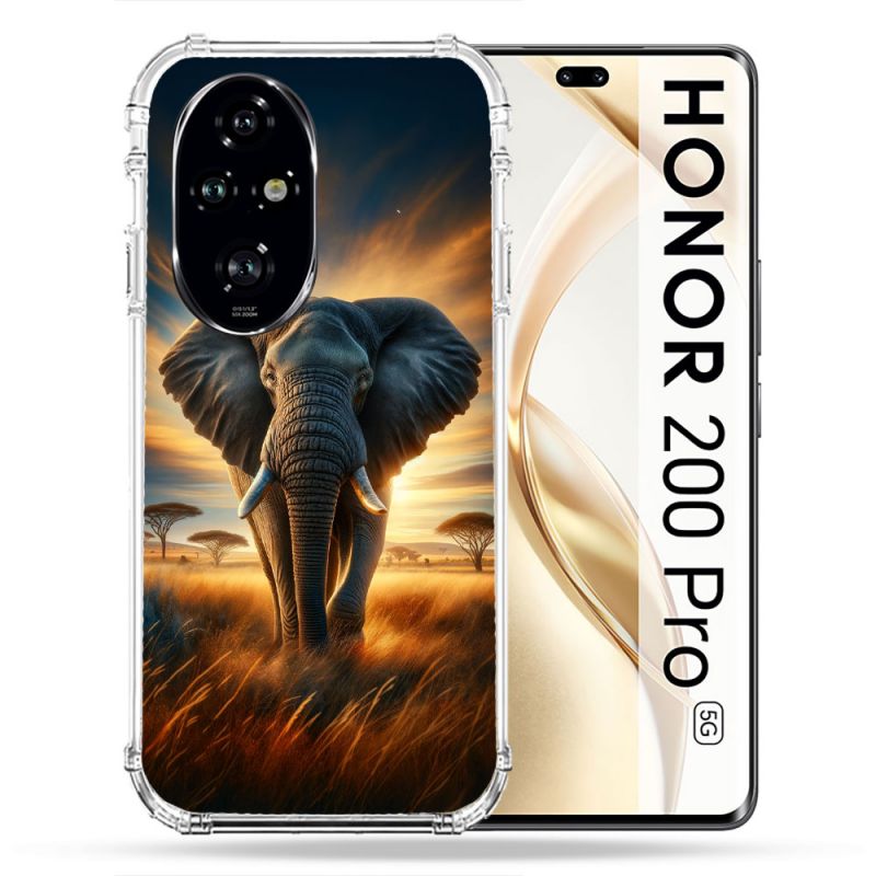 Coque Renforcée Pour Honor 200 Pro 5G Animal Elephant Savane
