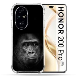 Coque Renforcée Pour Honor 200 Pro 5G Animal Gorille Noir