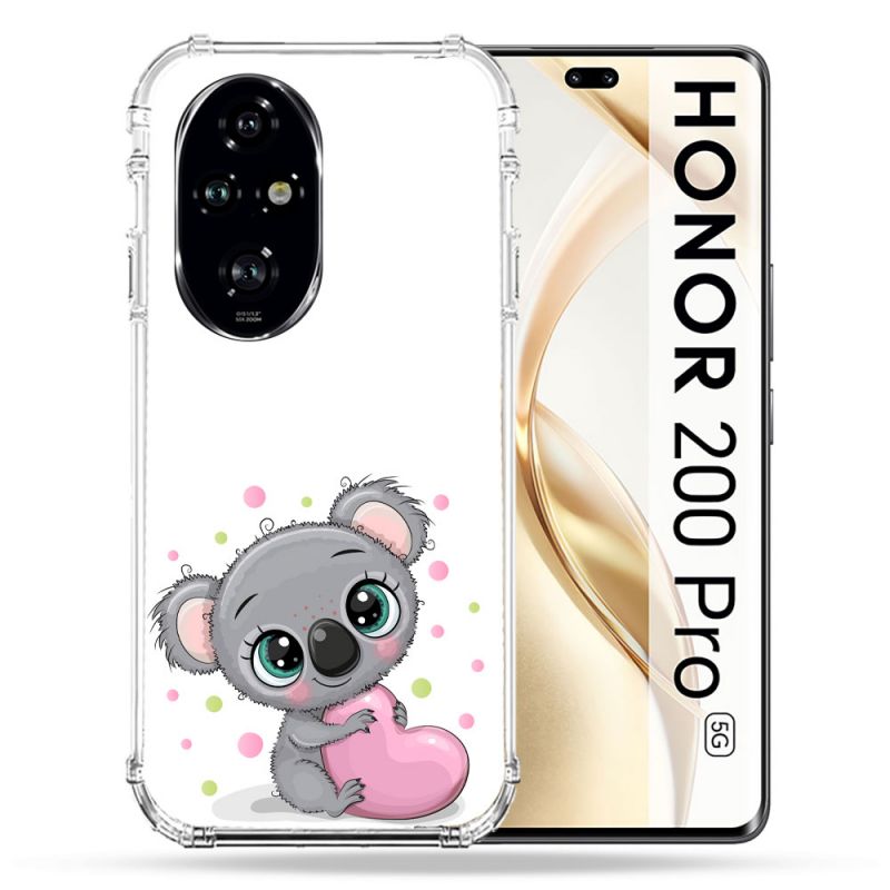 Coque Renforcée Pour Honor 200 Pro 5G Animal Koala Cœur