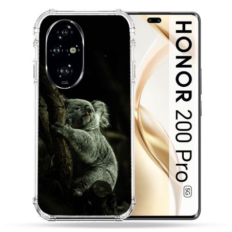 Coque Renforcée Pour Honor 200 Pro 5G Animal Koala Noir