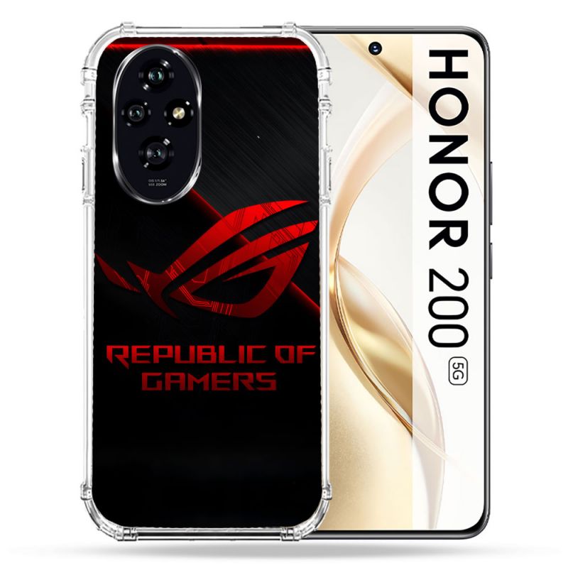 Coque Renforcée Pour Honor 200 5G ROG Rouge