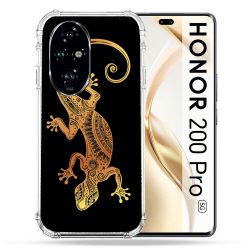 Coque Renforcée Pour Honor 200 Pro 5G Animal Lezard Noir