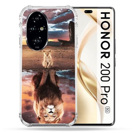 Coque Renforcée Pour Honor 200 Pro 5G Animal Lion Reflet