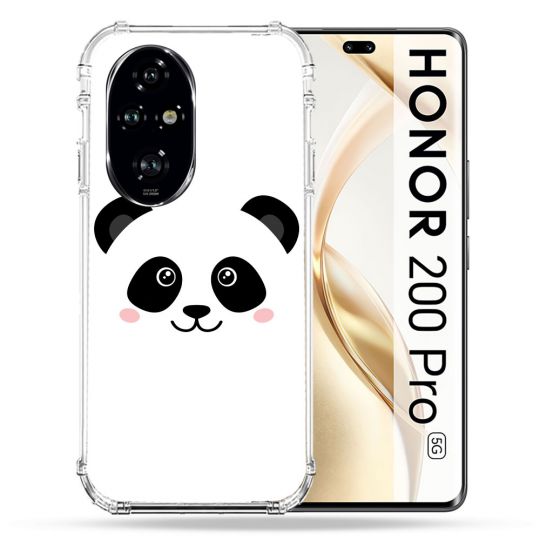 Coque Renforcée Pour Honor 200 Pro 5G Animal Panda Blanc