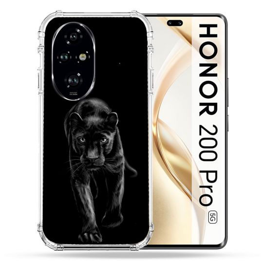 Coque Renforcée Pour Honor 200 Pro 5G Animal Panthère Noire