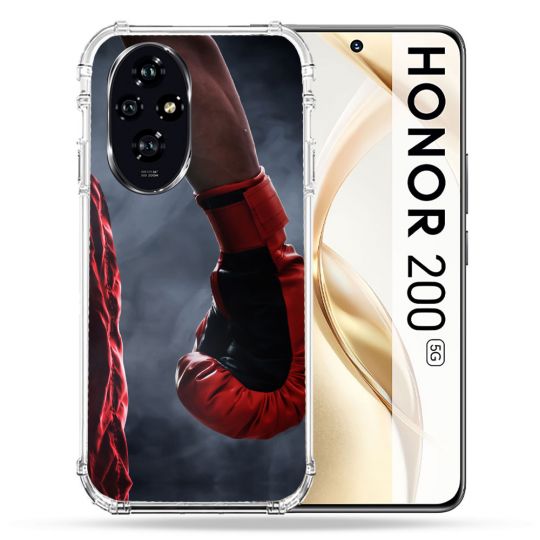 Coque Renforcée Pour Honor 200 5G Sport Boxe Gant Rouge