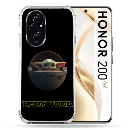 Coque Renforcée Pour Honor 200 5G Star Wars - Yoda bebe noir