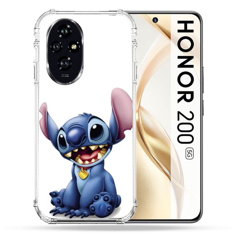 Coque Renforcée Pour Honor 200 5G Stitch Blanc