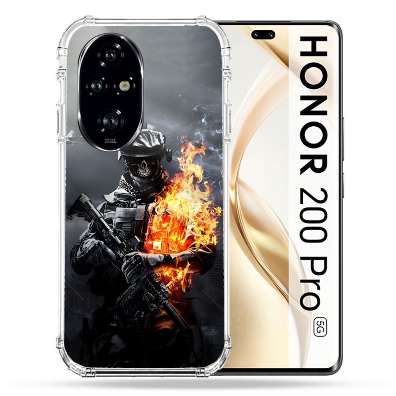 Coque Renforcée Pour Honor 200 Pro 5G Call Of Duty Squelette